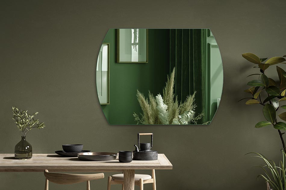 Um espelho com uma escolha de cores da folha é uma adição funcional e elegante para se adequar a qualquer interior. Escolha a cor da folha do espelho para se adaptar às suas necessidades individuais e ao estilo do interior. Oferecemos uma variedade de cores da folha, incluindo ouro e grafite. O espelho pode ser utilizado em todos os interiores, tais como a casa de banho, quarto, corredor ou sala de estar. Simples em termos de instalação e manutenção diária.