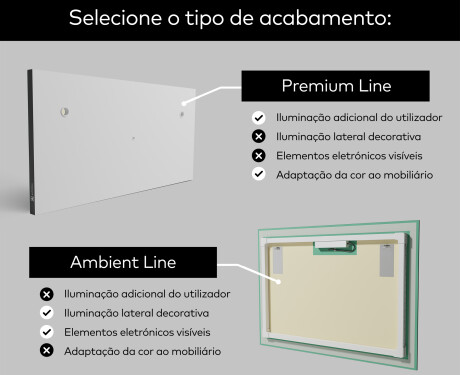 Espelho com iluminação LED L09 para casa de banho #2