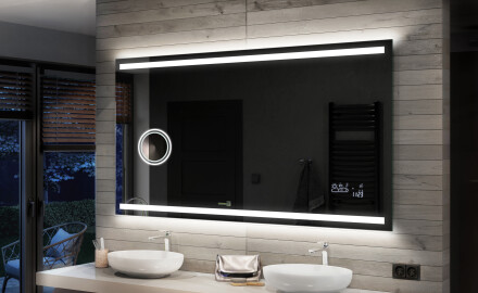 Espelho com iluminação LED L09 para casa de banho