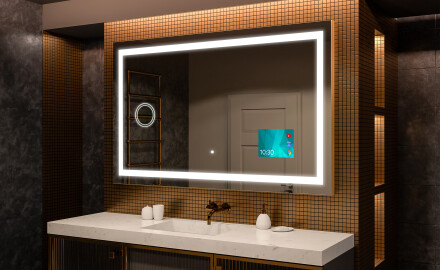 Espelho com iluminação LED L15 para casa de banho
